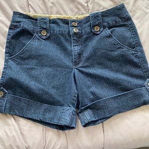 One 5 One Dark Wash Jean Shorts